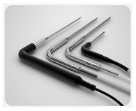 Temperature core probes with right angle handle